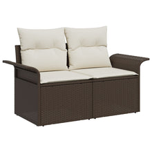 11 Delige Tuin Sofa Set Met Kussens Bruin Poly Rattan
