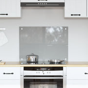 Keuken spatwand 70x50 cm gehard glas lichtgrijs
