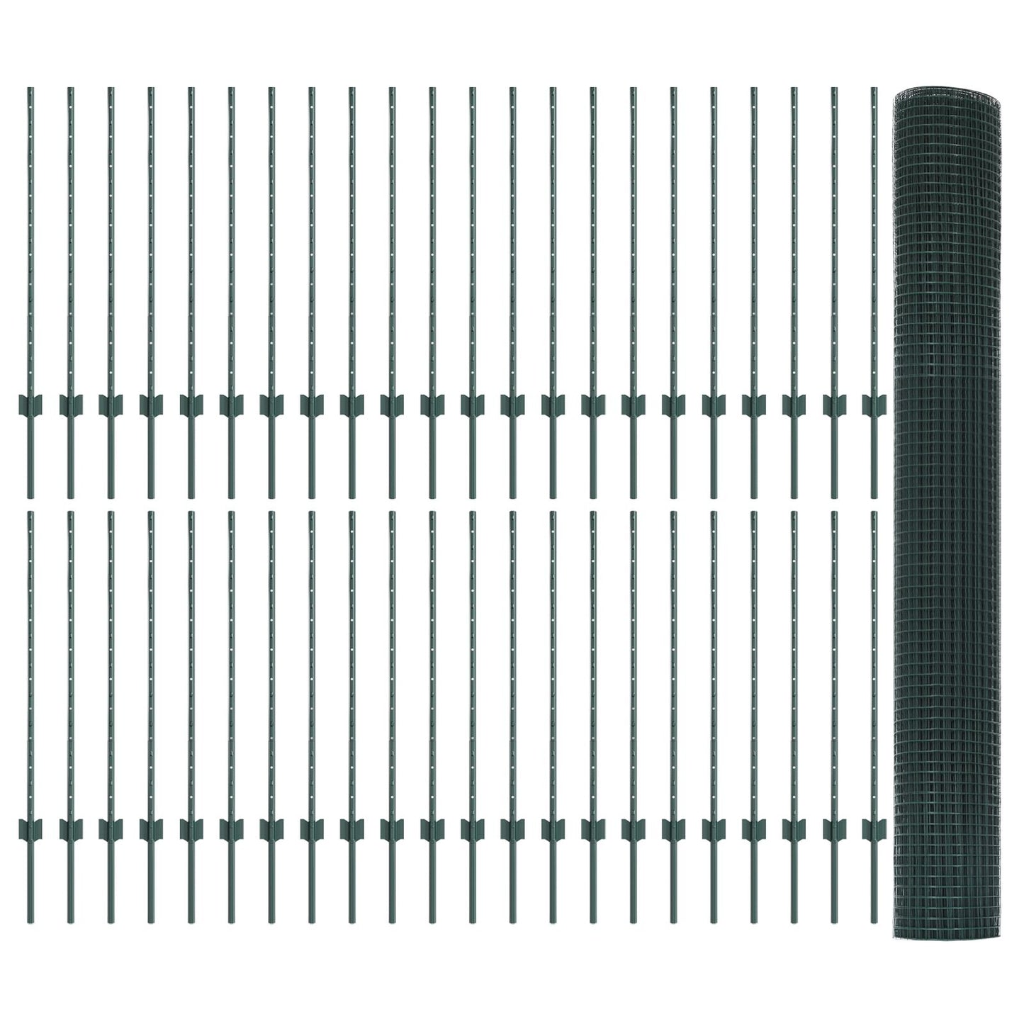 Gelast Draadhek Met 44 U Palen Groen 1X100 M Staal