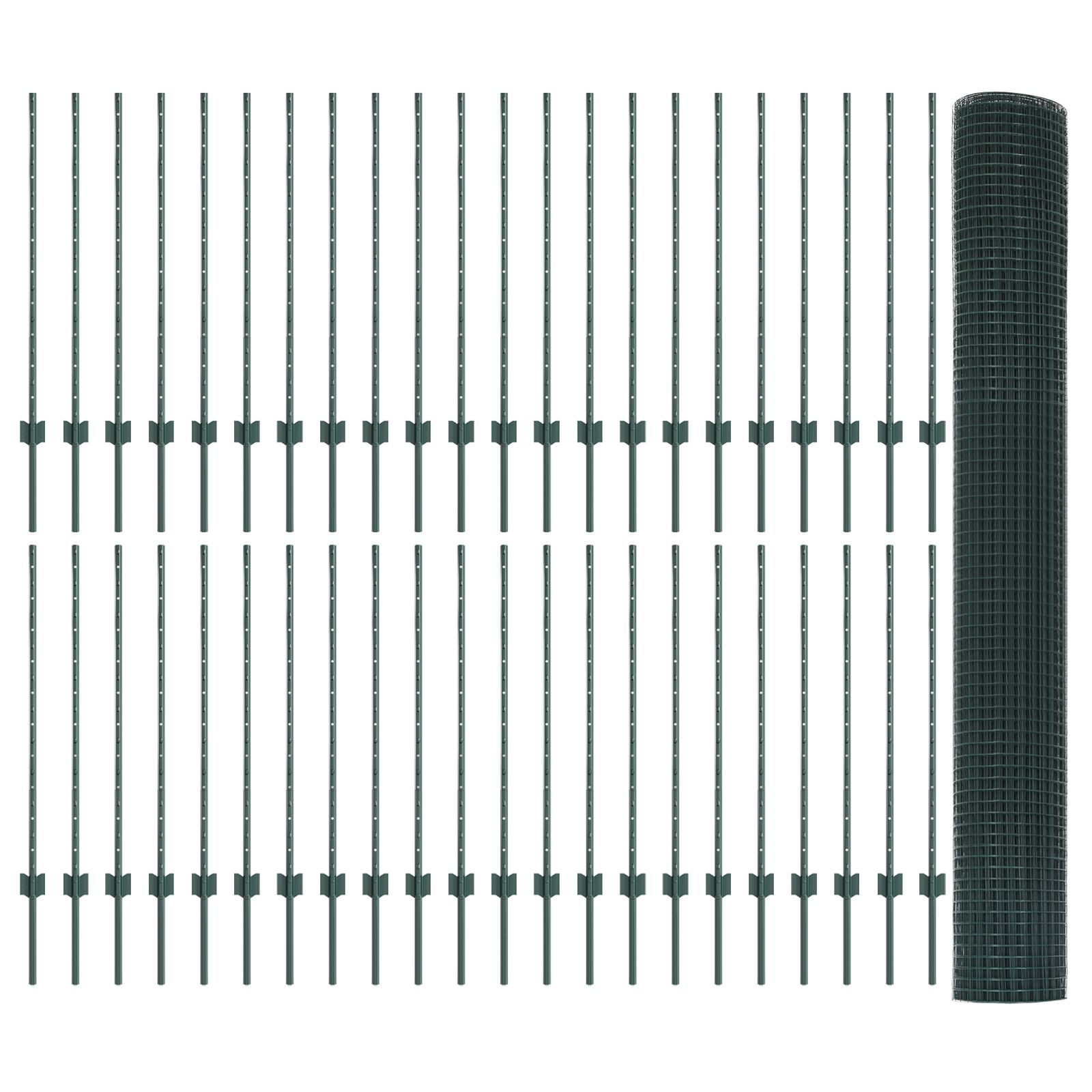 Gelast Draadhek Met 44 U Palen Groen 1X100 M Staal