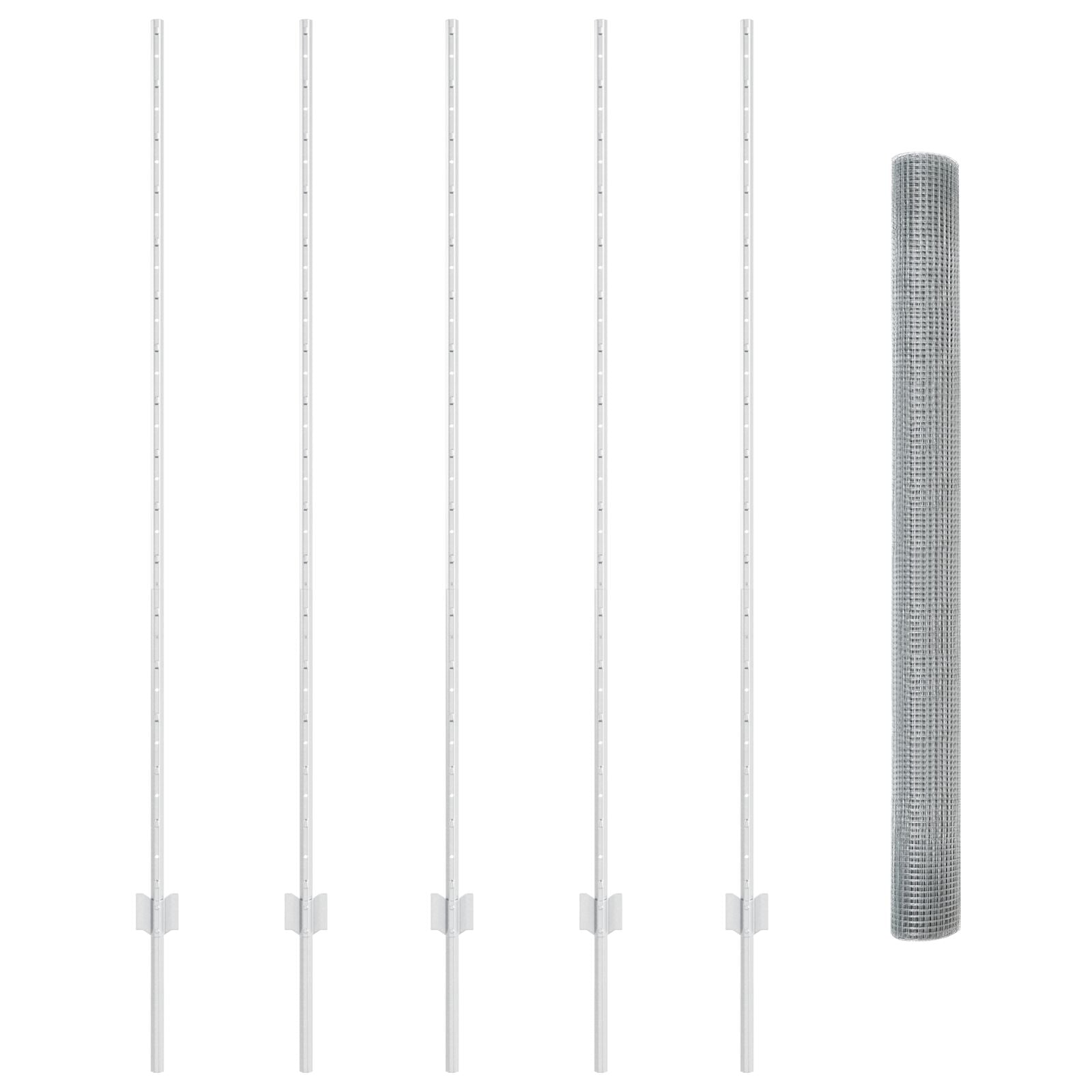 Gelast Draadhek Met 10 U-Palen Zilver 1.6X10 M Staal