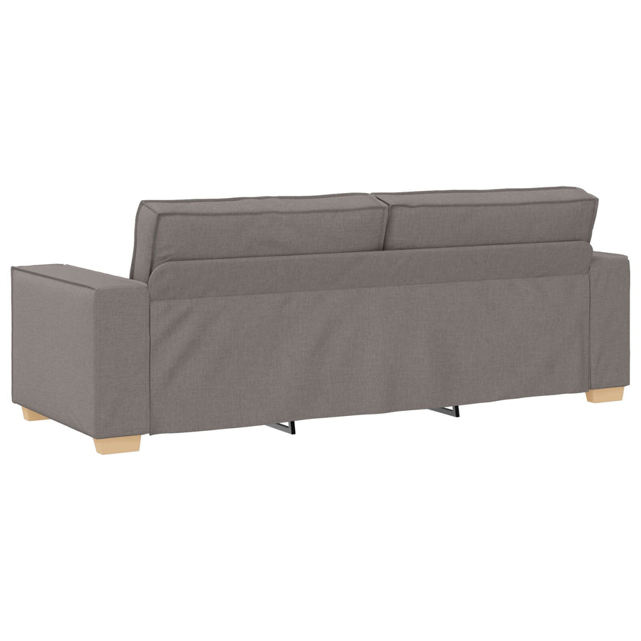 3-Delige Bankset Met Kussens Stof Taupe