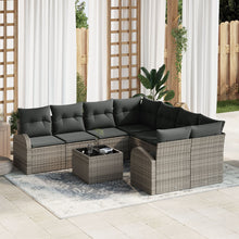 9-Delige Tuin Sofa Set Met Kussens Grijs Poly Riet