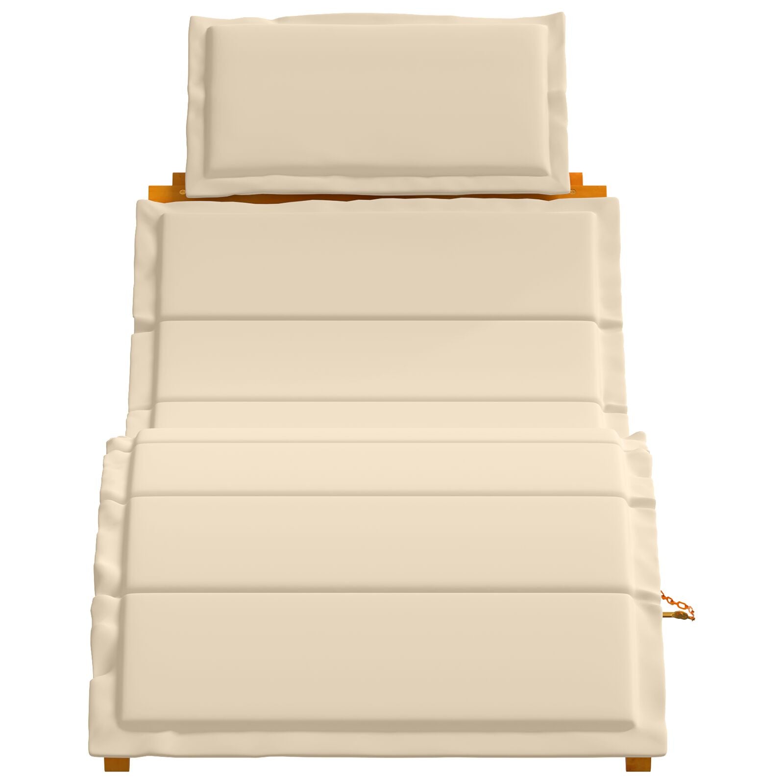 Zonnenbedden Met Kussens 2 Stuks Massief Acaciahout Beige