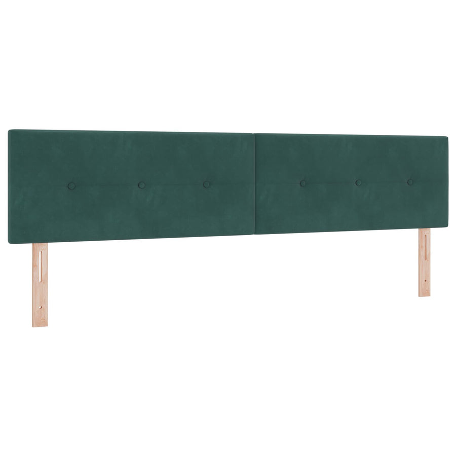Boxspringbed Met Matras Donkergroen 200X200 Cm Velvet Blauw