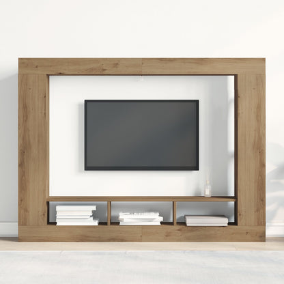 Tv-Kast Aan De Muur Artisan Eiken 152X22X113 Cm Ambachtelijk Eiken