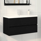 Badkamermeubel 80 cm zwart eiken