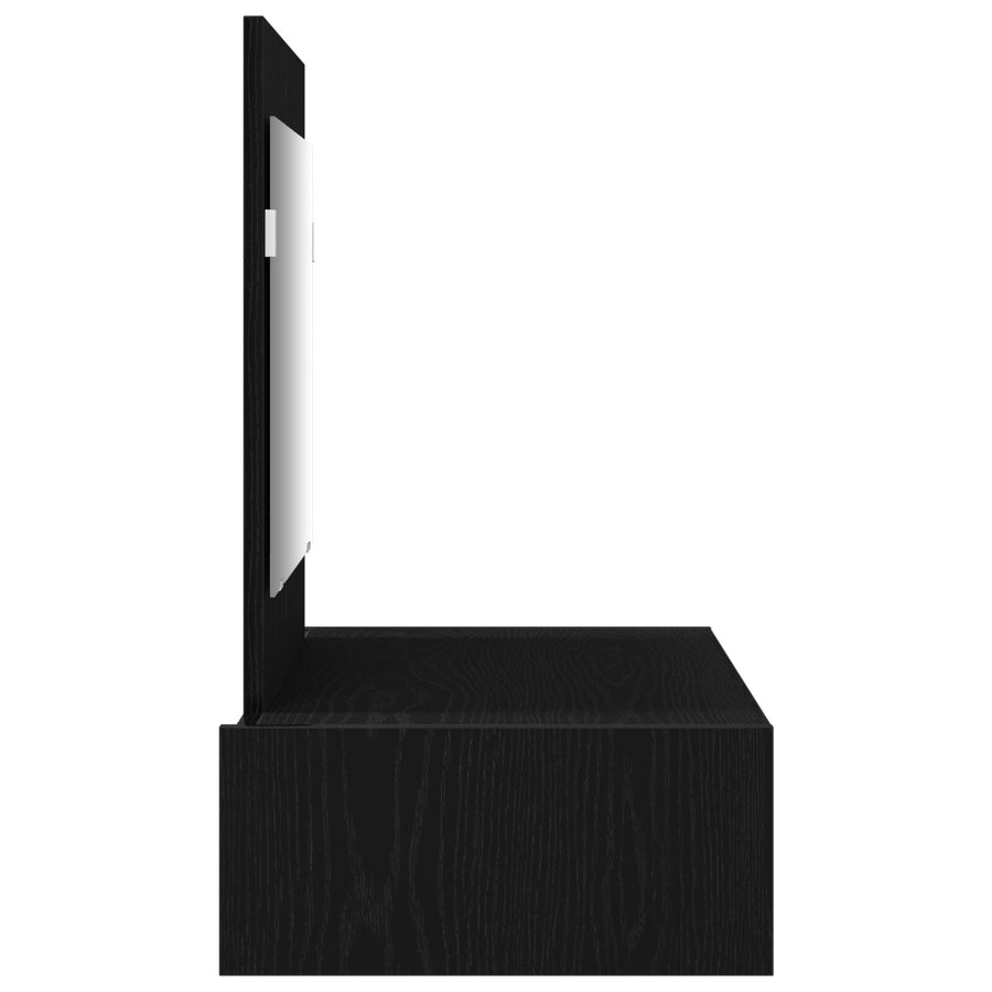 Wandkaptafel 83 x 40 x 70 cm Zwart eiken zonder LED
