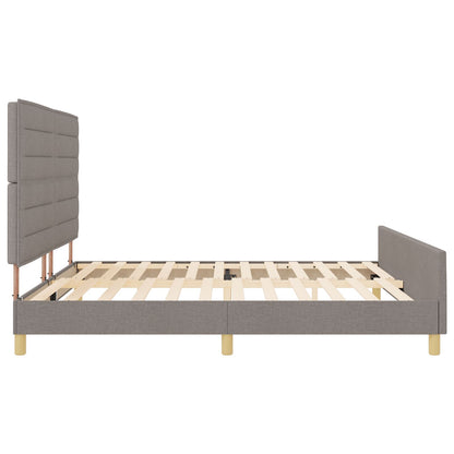 Bedframe Taupe 200X200 Cm Stof Crème