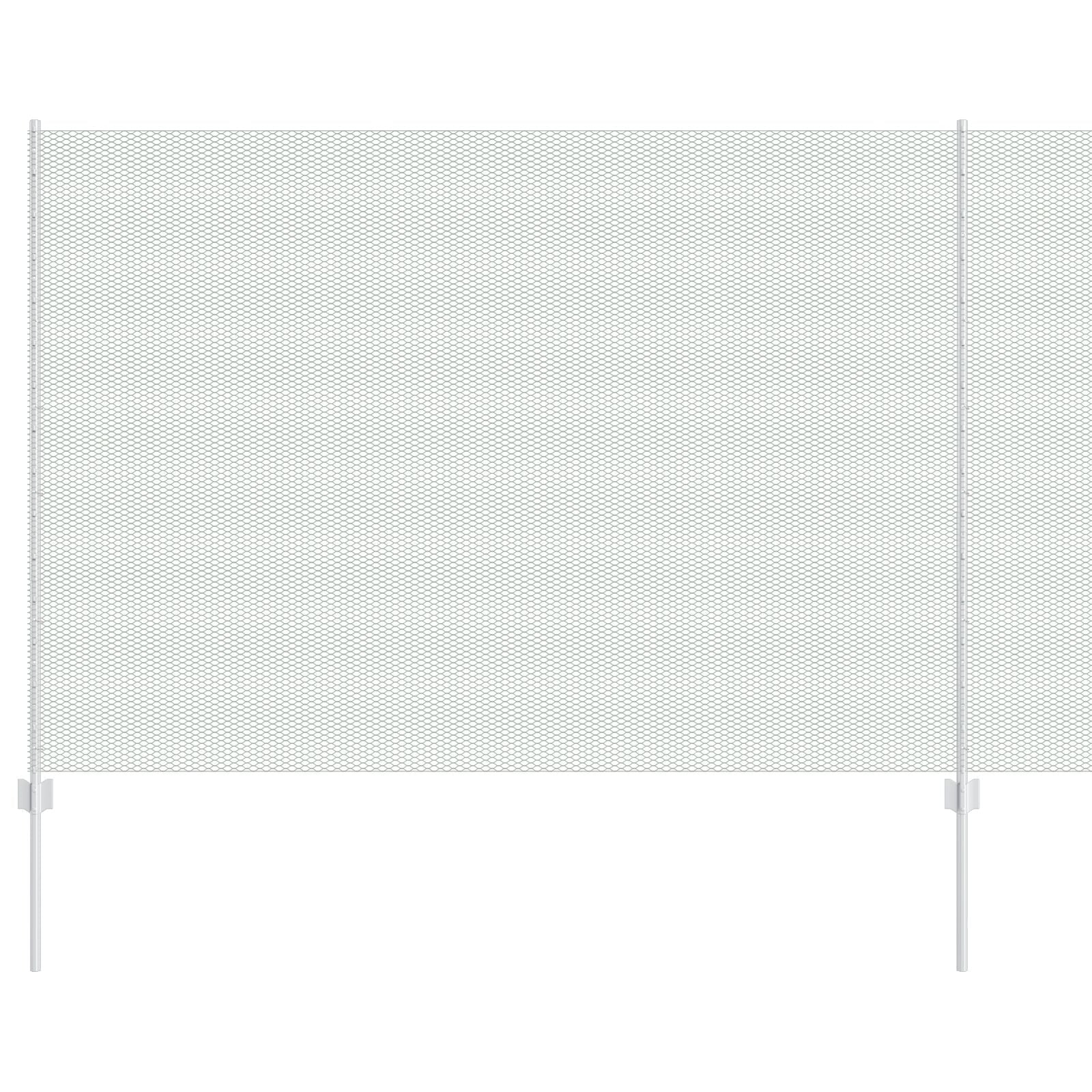 Fence Posts 22 St U-Kanaal 160 Cm Gegalvaniseerd Staal,  Zeshoek Fence 1.6X50 M Gegalvaniseerd Staal