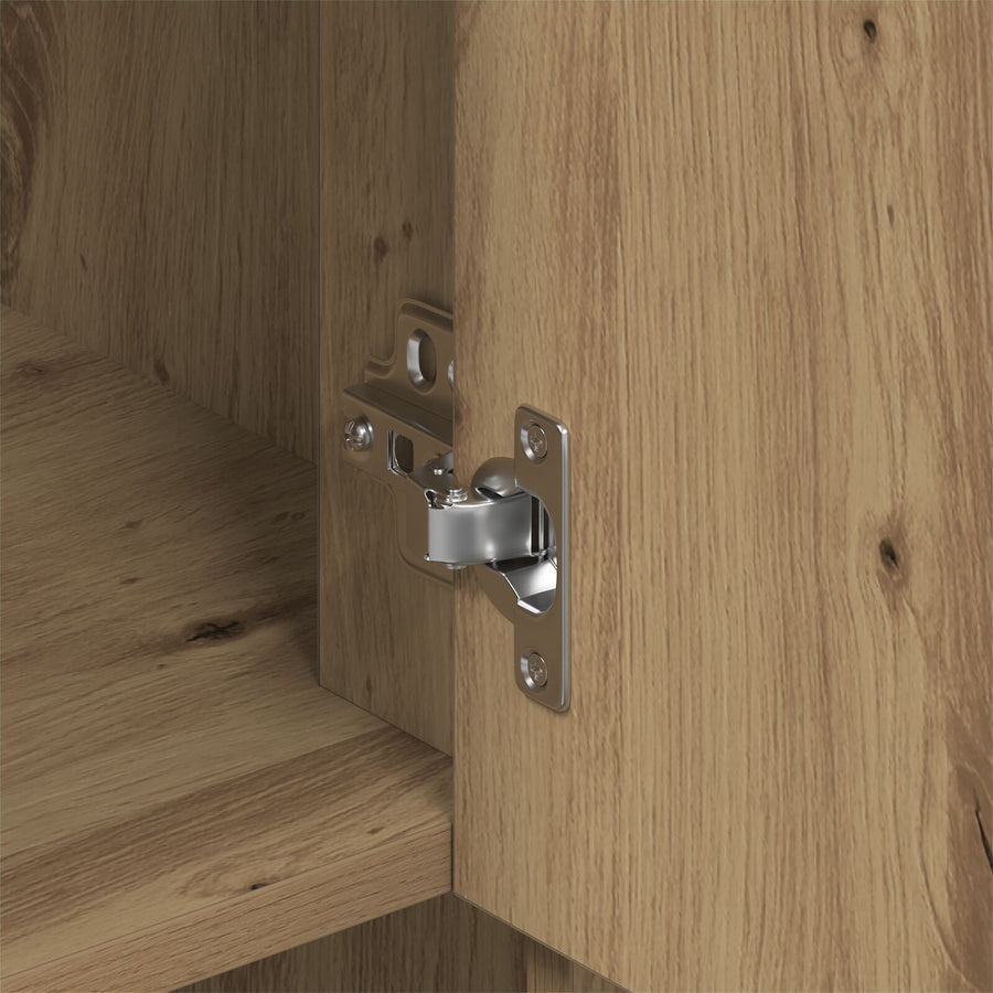 Hoogkast 80X33X150 Cm Bewerkt Hout Artisan eiken