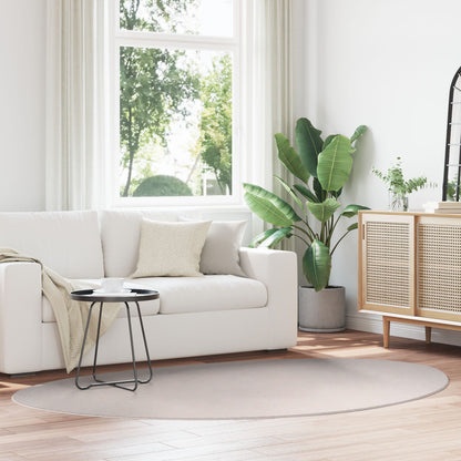 Tapijten 100% Polyester Sand 160 x 230 cm Ovaal-Asymmetrisch