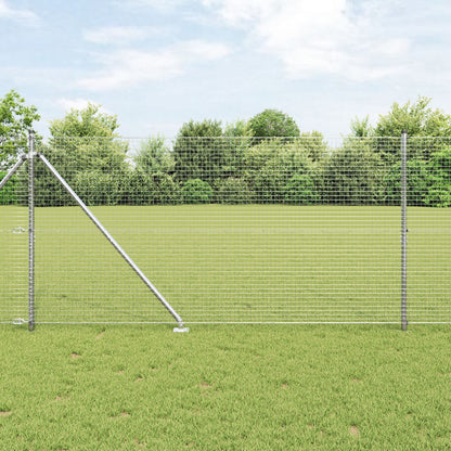 Gelast Draadhekje Met 13 Pinpalen 1.4X50 M Gegalvaniseerd Staal Gegalvaniseerd Staal