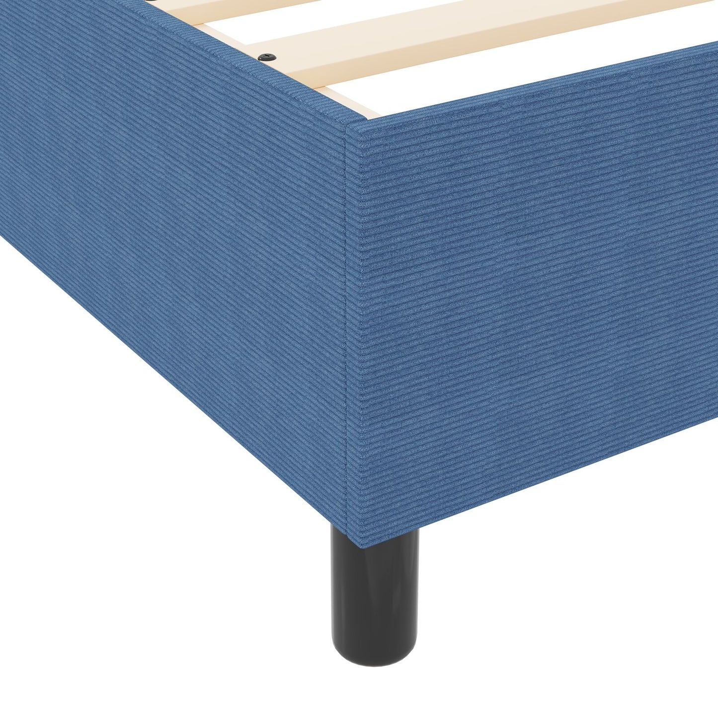 Boxspringbed Met Matras Blauw Corduroy Stof 90 X 190 Cm