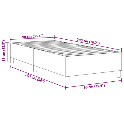 Boxspring Bed Katoenen Velours Blauw 90 x 200 cm