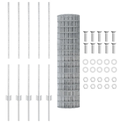 Tuinhek Set Set Van 2 Gegalvaniseerd Staal 10 X 1 M Duurzaam