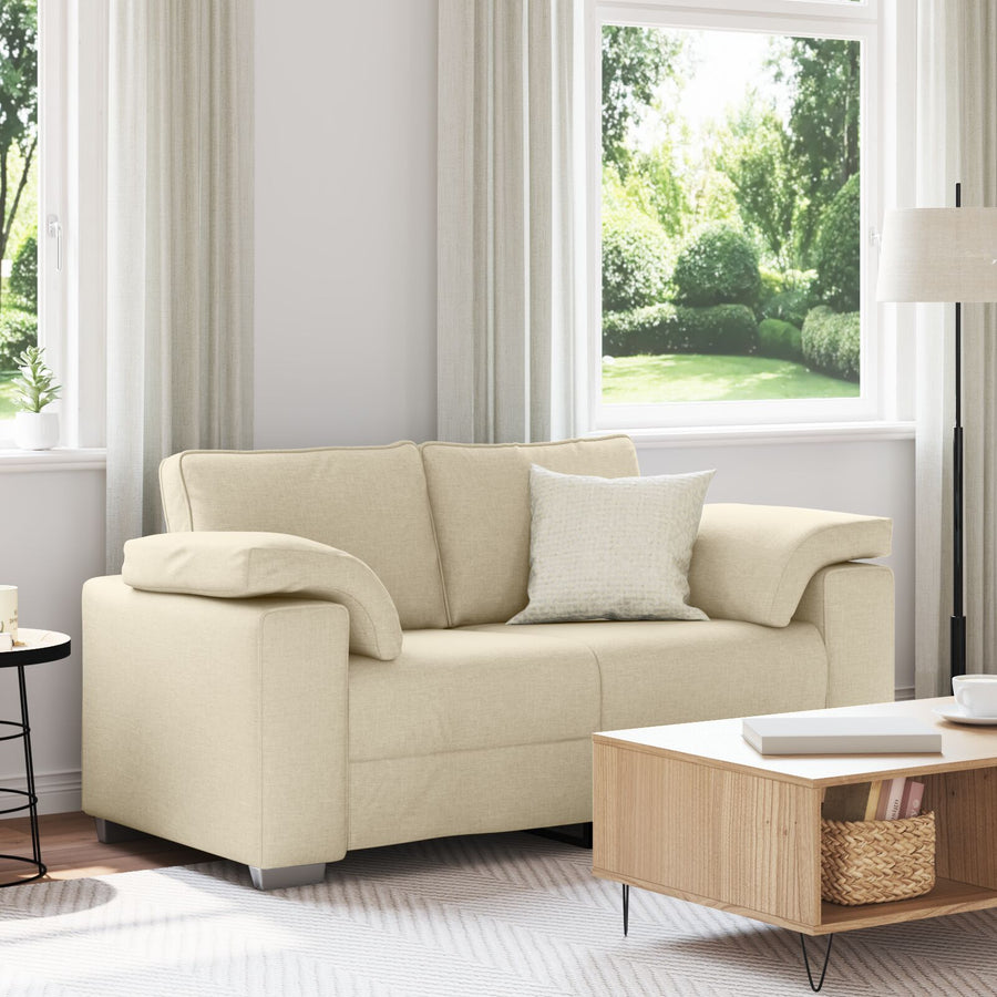 Love Seat Bank Stof Crème 120 cm