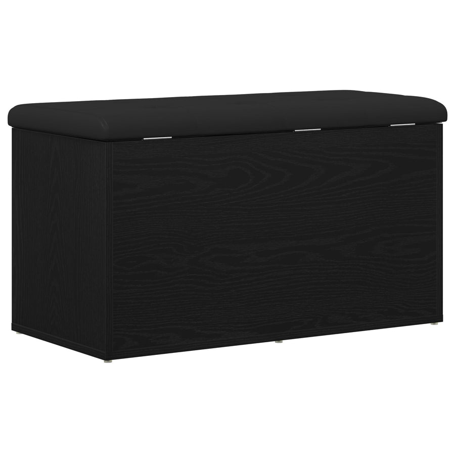 Opbergbank Engineered Wood Zwart eiken 80 x 40 x 45 cm