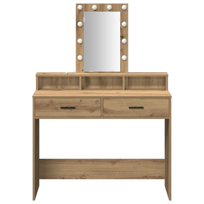 Kaptafel Met Led-Verlichting Artisan eiken 100 x 41 x 140 cm