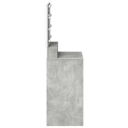 Kaptafel Met Led-Verlichting Beton grijs 50 x 41 x 135 cm