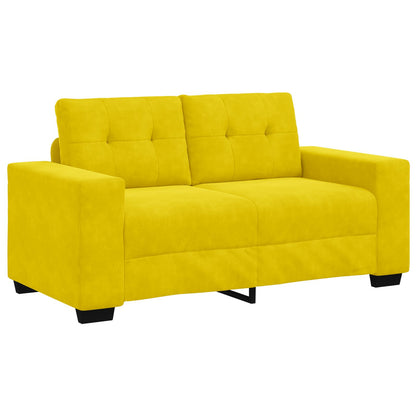 Loveseat Sofa Velours Geel Fluweel 120 cm