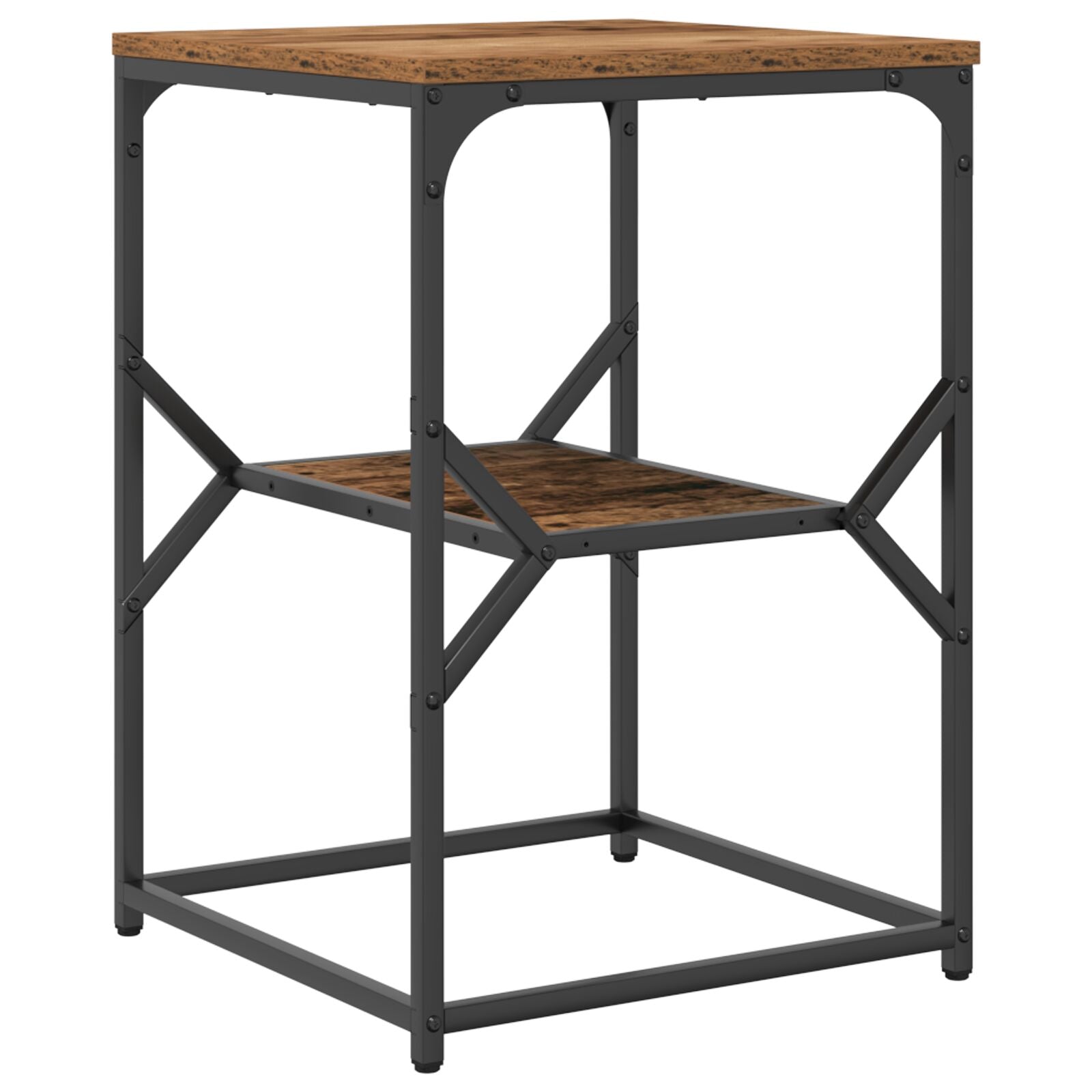 Bijzettafel 41X40X60 Cm Engineered Wood Oud hout