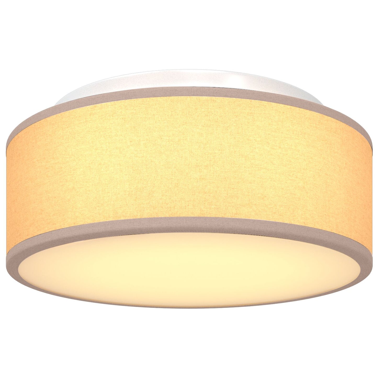 Plafondlamp Inbouw 30 Cm Stof E27 Ø30 x 13,5 cm taupe zonder stervormige lampenkap