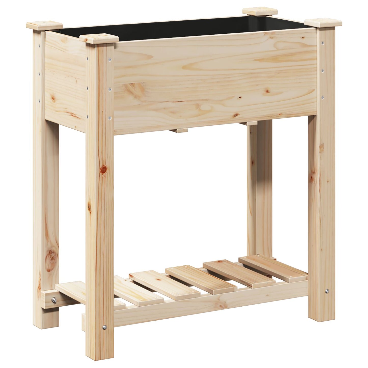 Tuinbak Met Plank 71X37X76 Cm Massief Vurenhout 71 x 37 x 76.5 cm
