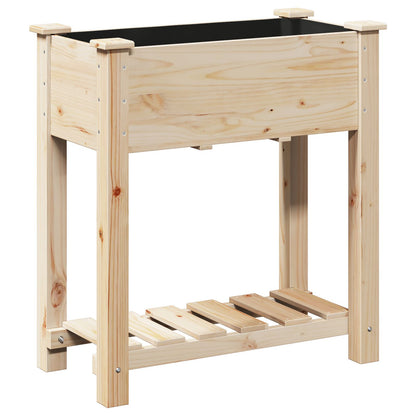 Tuinbak Met Plank 71X37X76 Cm Massief Vurenhout 71 x 37 x 76.5 cm