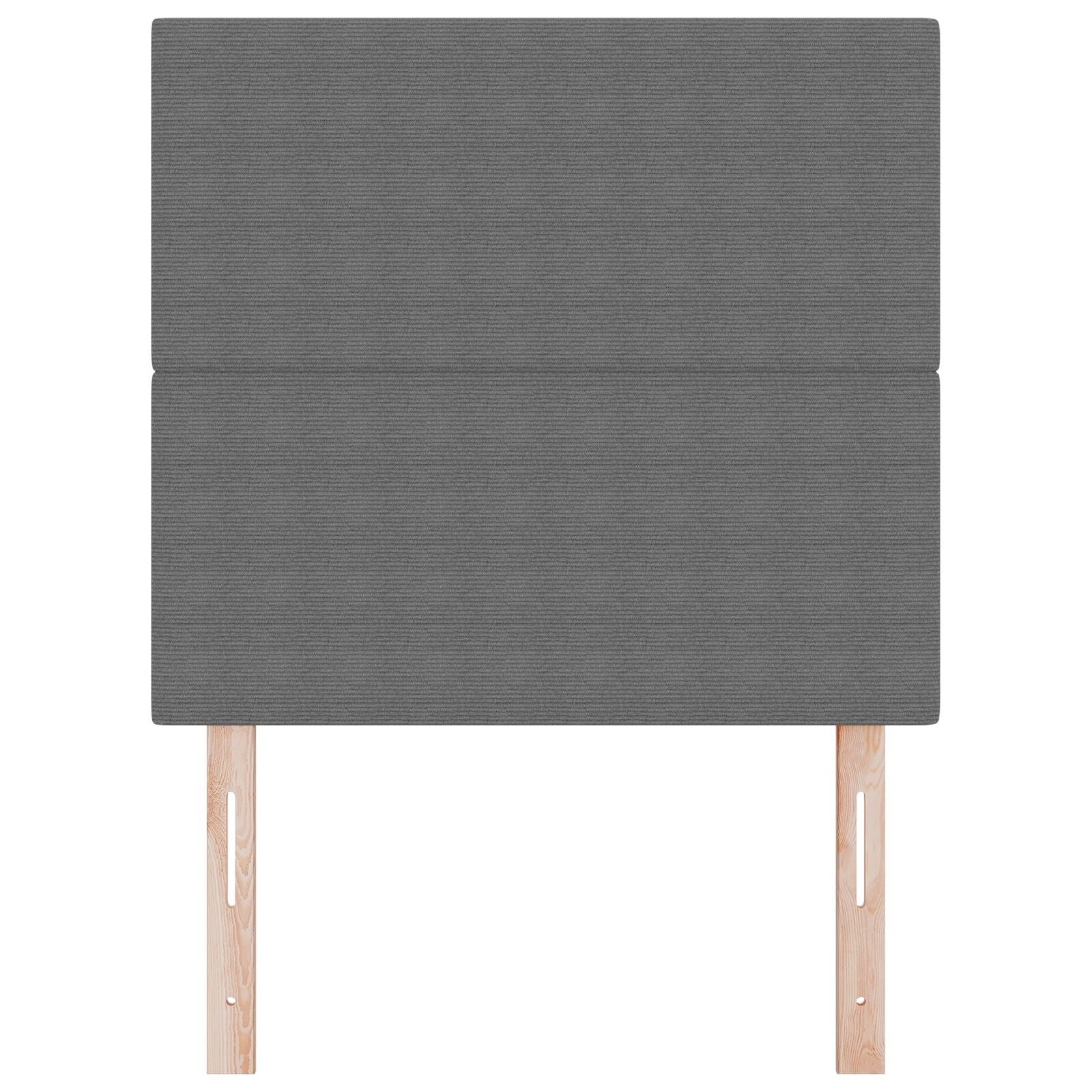 Hoofdbord Eenvoudig Ontwerp Corduroy Stof Lichtgrijs 80 cm Hoog hoofdbord