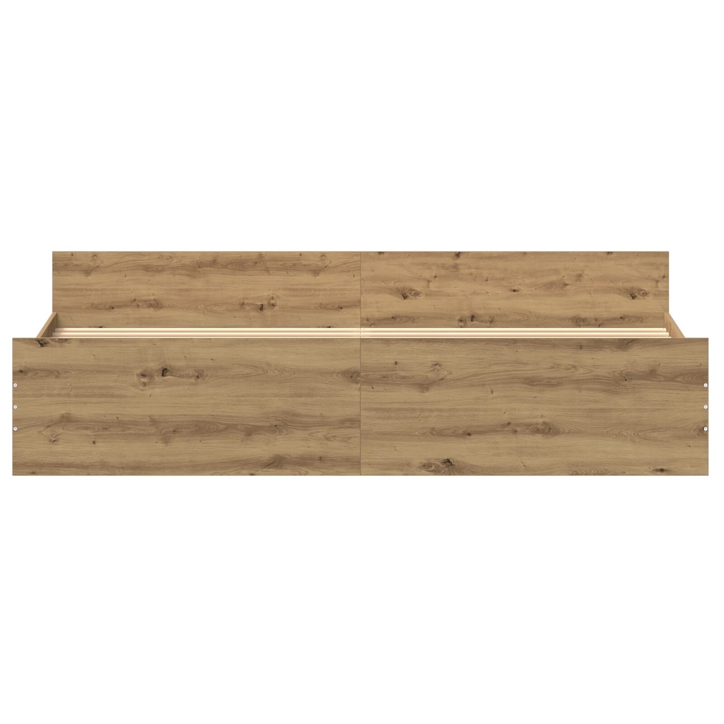 Bedframe Artisan Eiken 200X200 Cm Bewerkt Hout