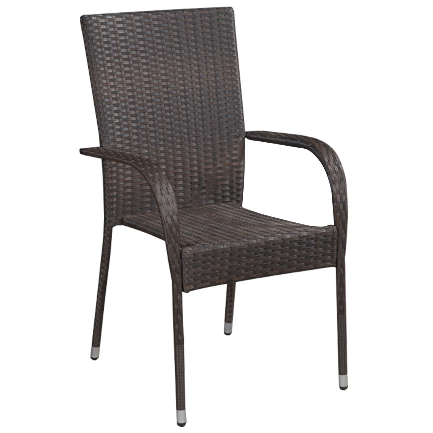 3-Persoons Tuin Eetset Bruin Poly Rattan