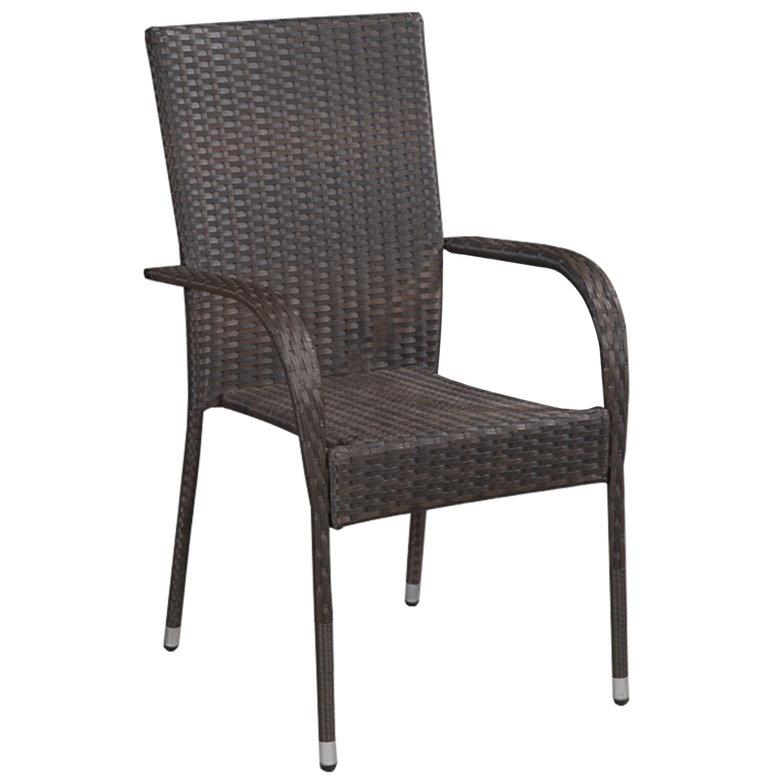 3-Persoons Tuin Eetset Bruin Poly Rattan