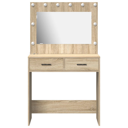 Kaptafel Met Led-Verlichting Sonoma eiken 78.5 x 41 x 135 cm