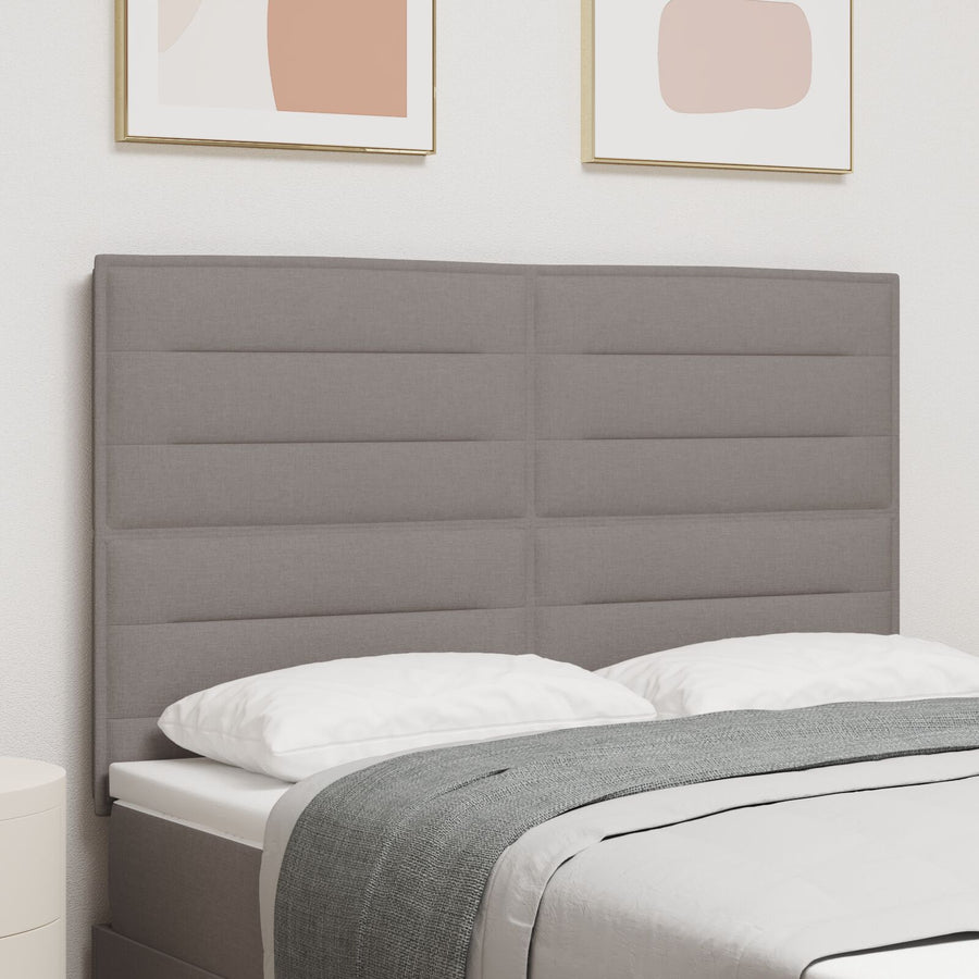 Hoofdbord Lijnen Ontwerp Stof Taupe 140 cm Hoog hoofdbord