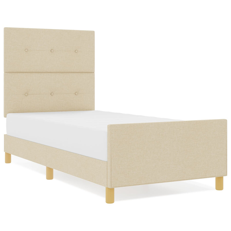 Crème Bedframe 90X200 Cm Stof Crème