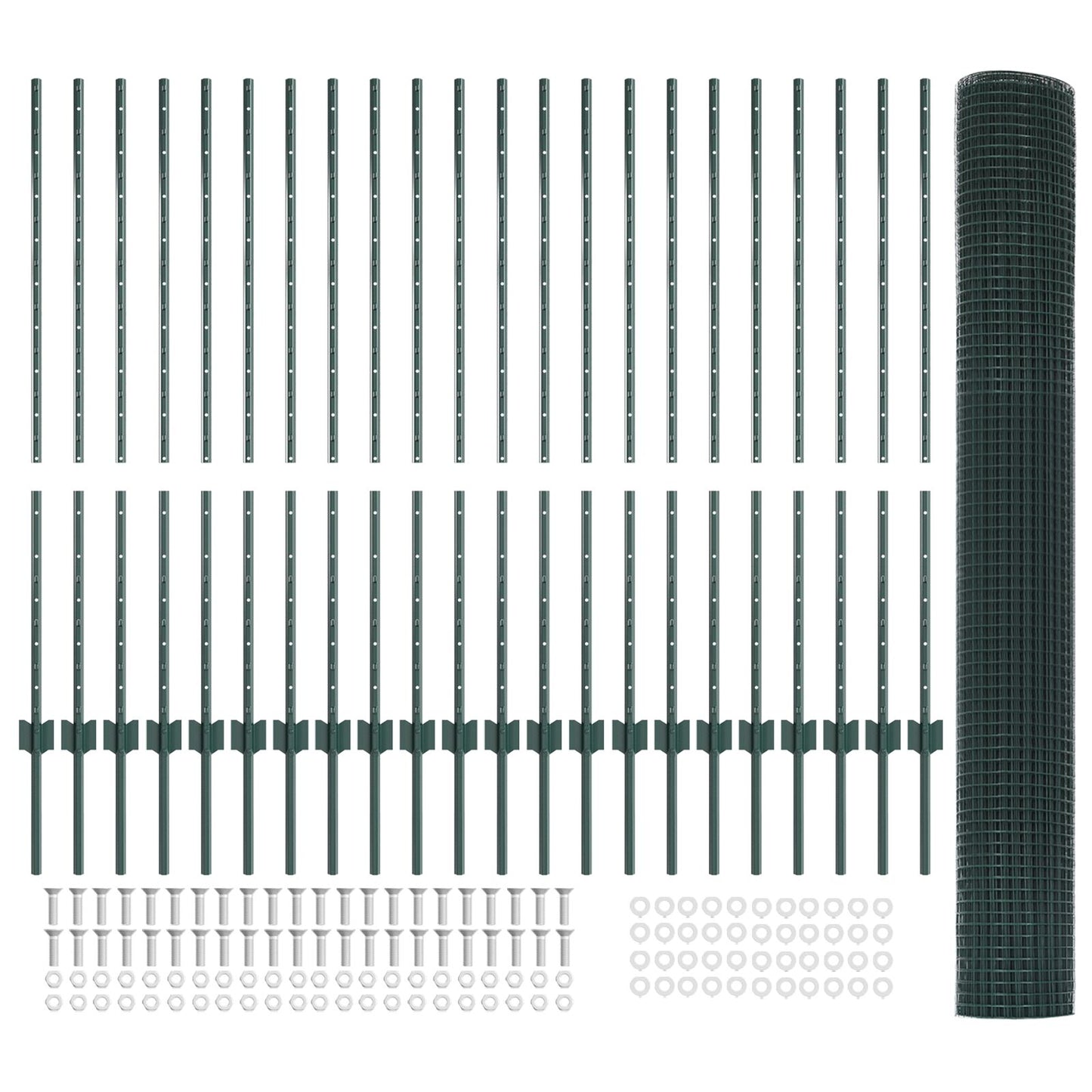 Gelast Draadhek Met 22 U Palen Groen 1.2X50 M Staal