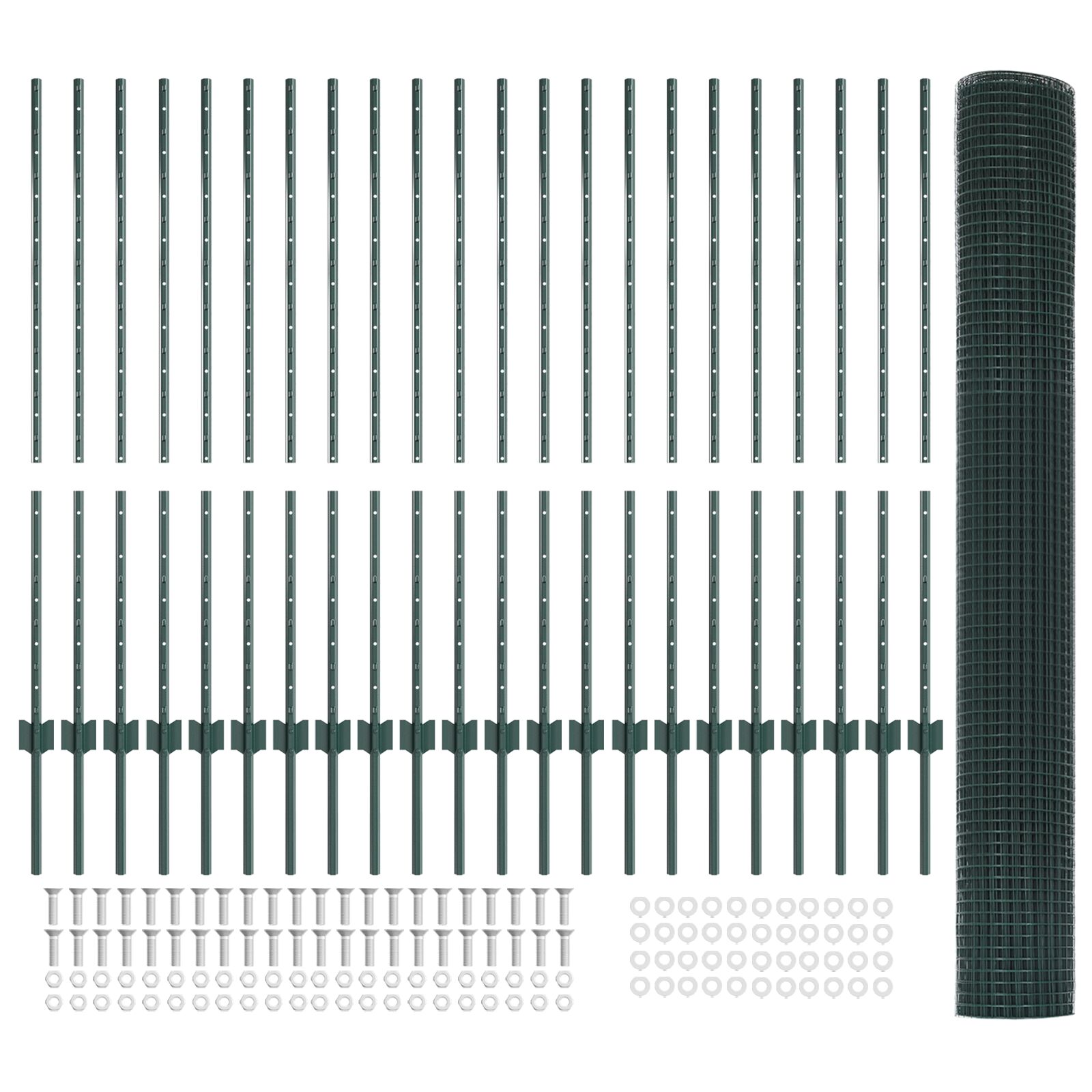 Gelast Draadhek Met 22 U Palen Groen 1.2X50 M Staal