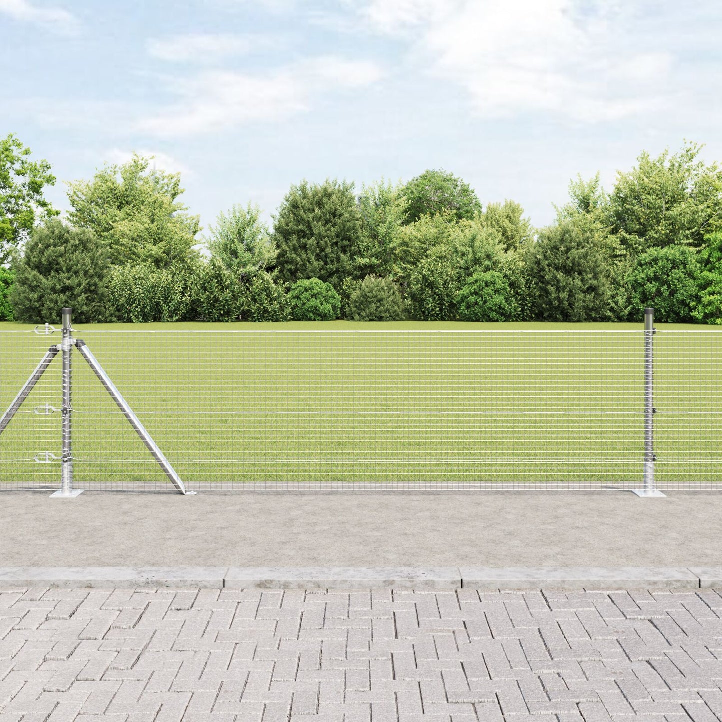 Gelast Draadhek Met 13 Flange Palen 0.5X100 M Gegalvaniseerd Staal Gegalvaniseerd Staal