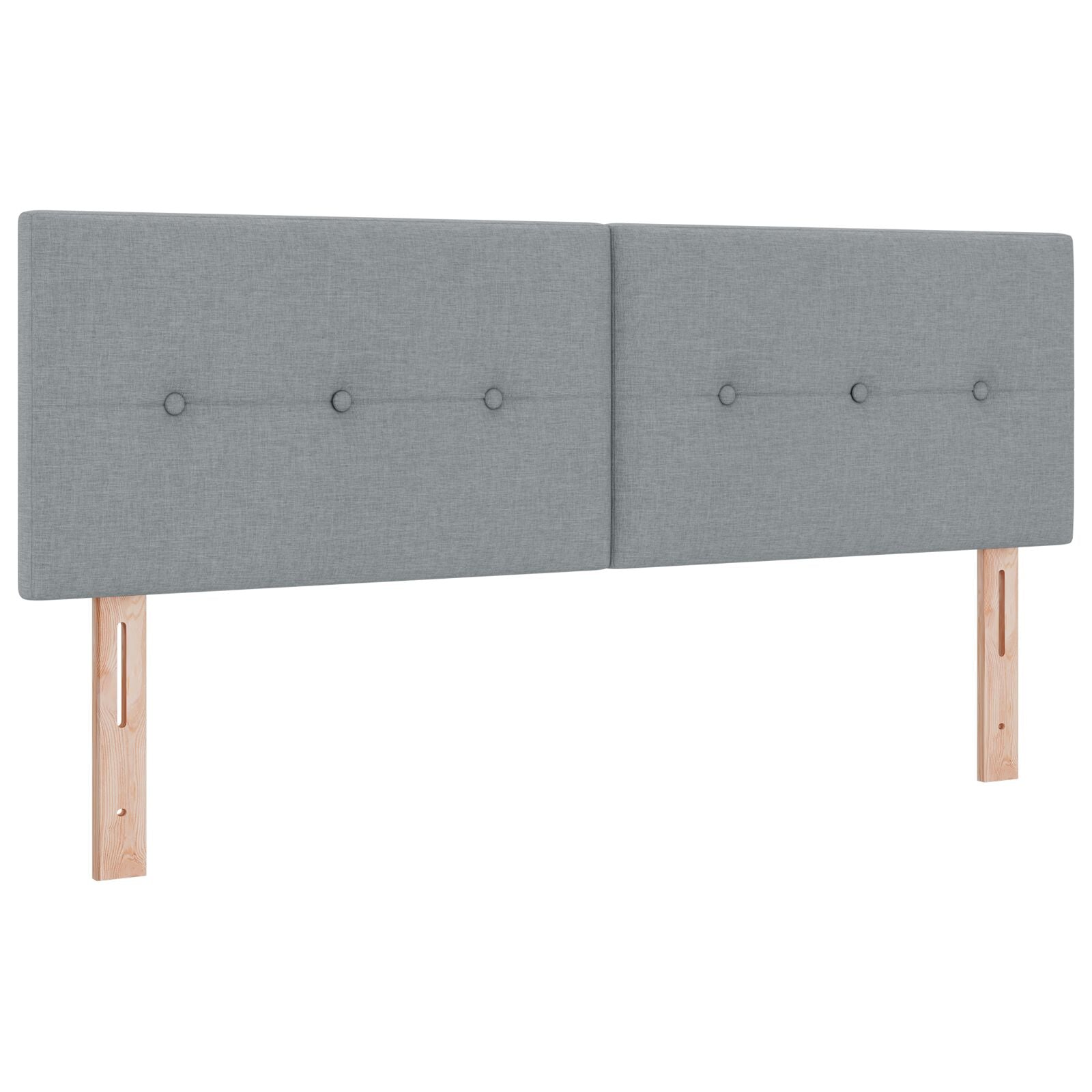 Boxspring Bed Met Matras Stof Lichtgrijs 160 x 200 cm Knopen tufted