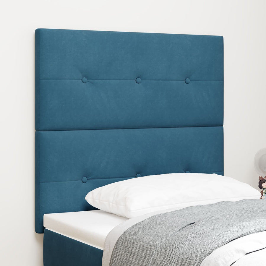 Hoofdbord Knopge Tufted Velvet Donkerblauw 100 cm Hoog hoofdbord