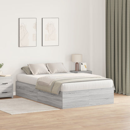 Opbergbedframe Grijs Sonoma 120 x 190 cm