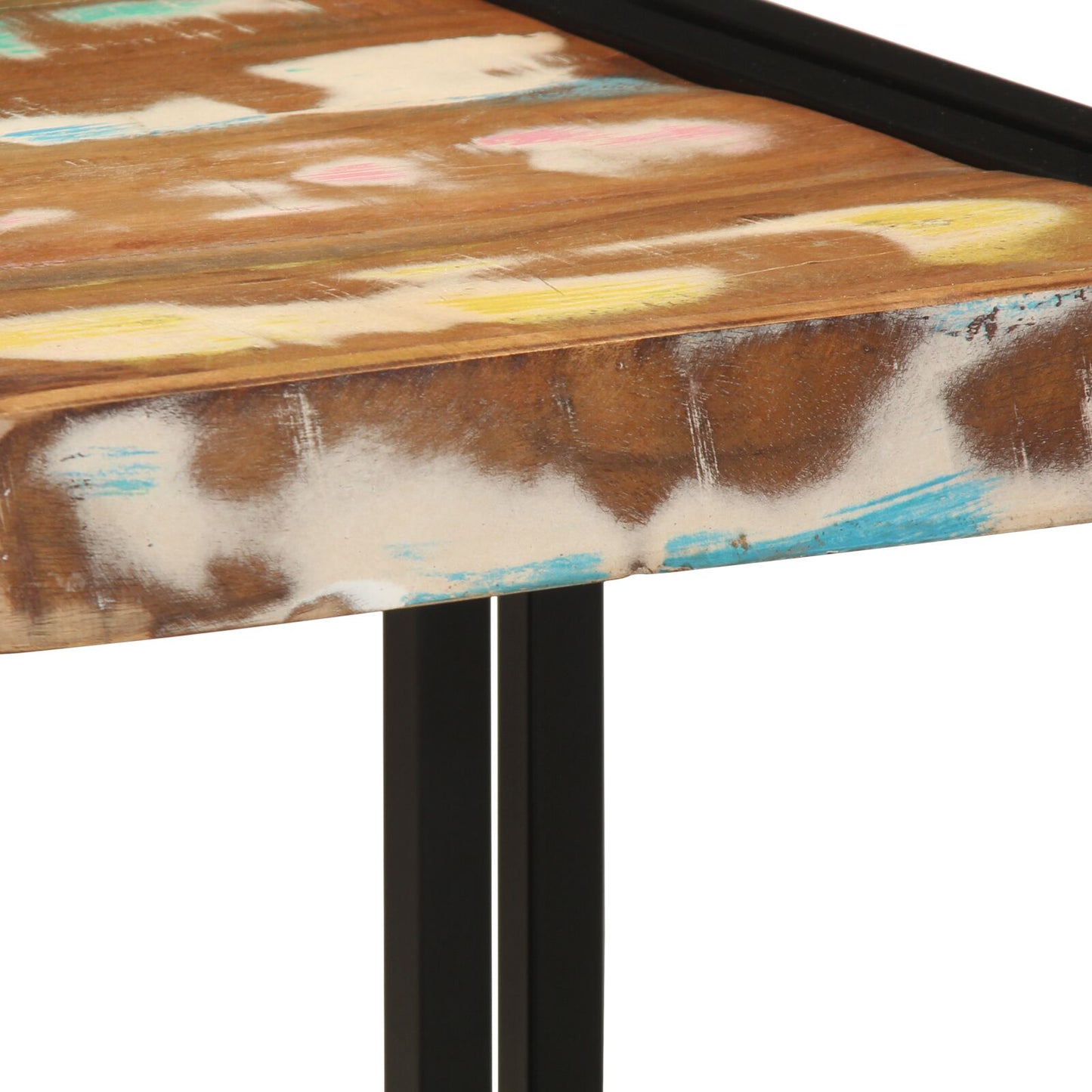 Salontafel Meerkleurig 40X50X38 Cm Massief Hout Gerecycled 90 x 50 x 38 cm Massief acaciahout