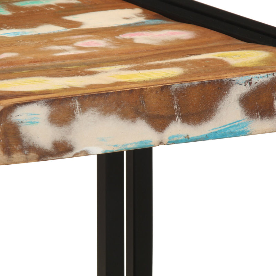 Salontafel Meerkleurig 40X50X38 Cm Massief Hout Gerecycled 90 x 50 x 38 cm Massief acaciahout