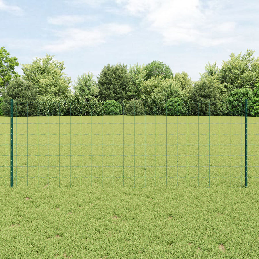 Tuinhek Set Set Van 2 Groen Staal 10 X 0.8 M Duurzaam Tuinhek