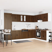 Wastafelonderkast Porto 80x46x81.5 cm bruin bewerkt hout