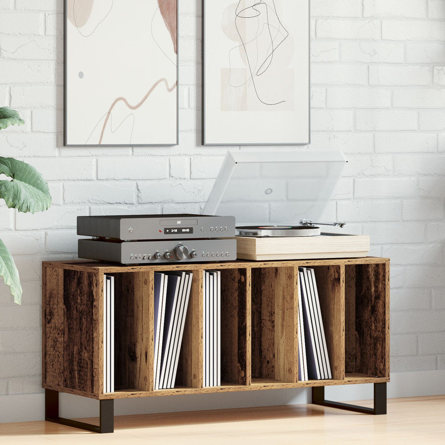 Recordkast Artisan Eiken 100X38X48 Cm Bewerkt Hout