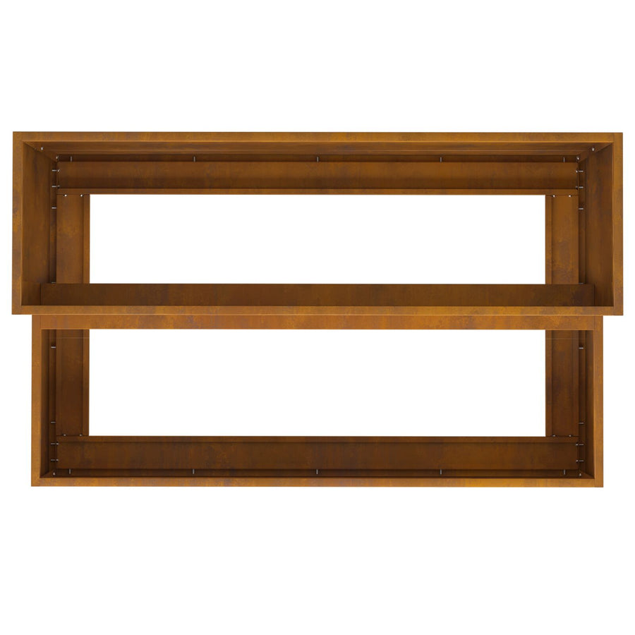 Tuinschaal 2-Tier 100 x 60 x 45 cm Verweerd staal
