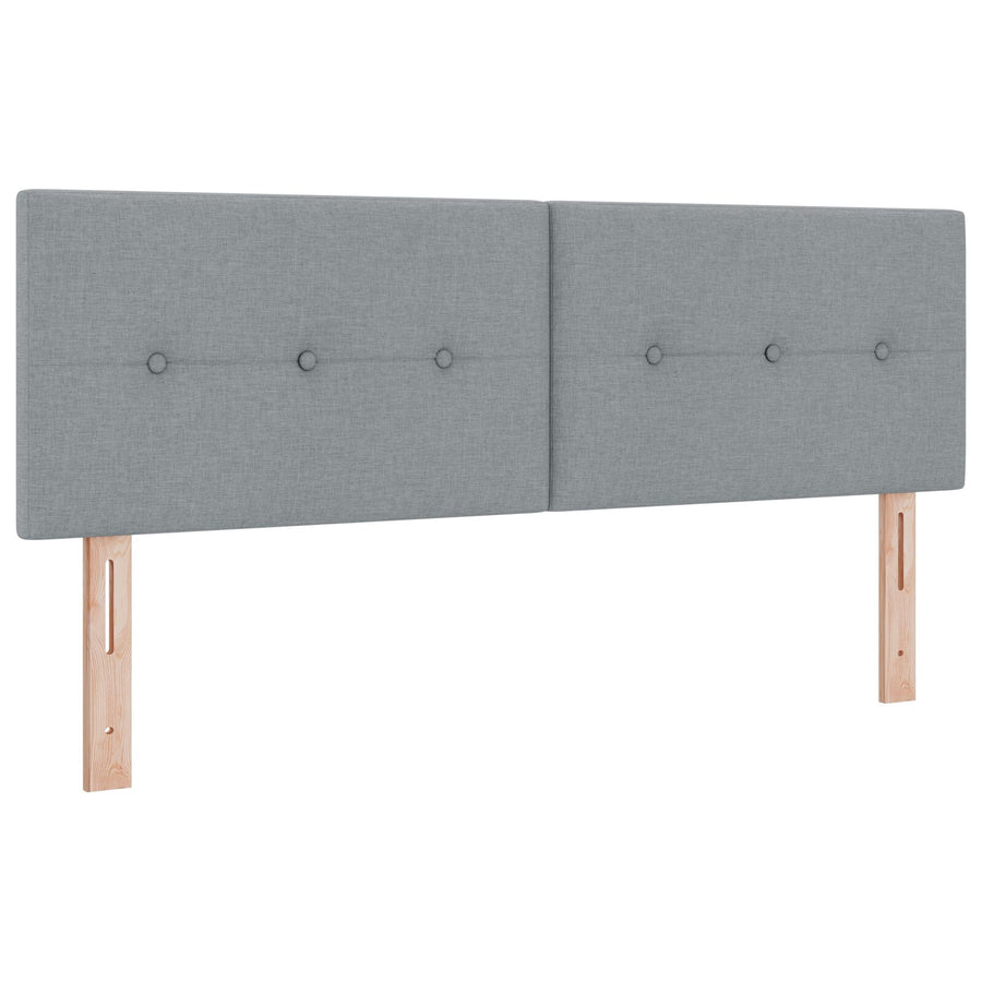 Hoofdbord Met Knopen Stof Lichtgrijs 160 cm Laag hoofdbord