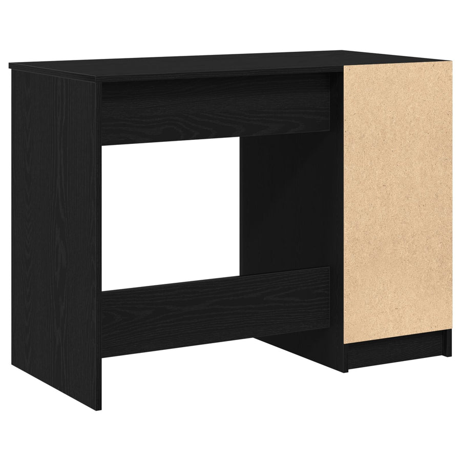 Zwarte Eiken Bureau - 100X50X75 Cm - Gemaakt Van Bewerkt Hout